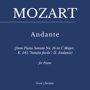 ANDANTE (from Piano Sonata No. 16 in C Major, K. 545 as interpreted by Víkingur Ólafsson (arr. Transcribed and edited by Flavio Regis Cunha)