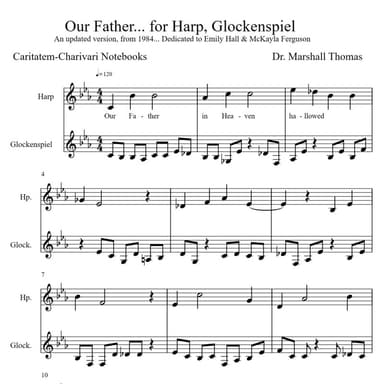 Our Father... for Harp, Glockenspiel