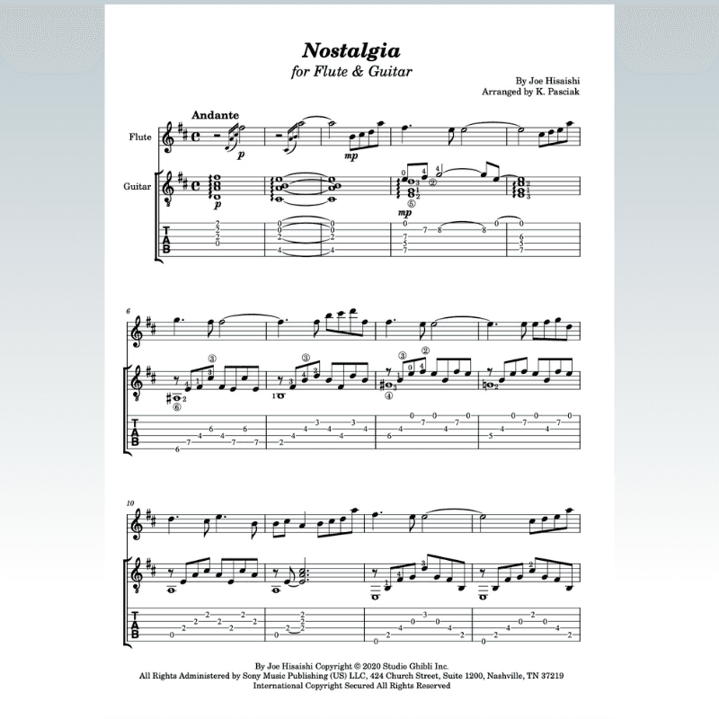 Nostalgia (arr. Kenneth Pasciak)