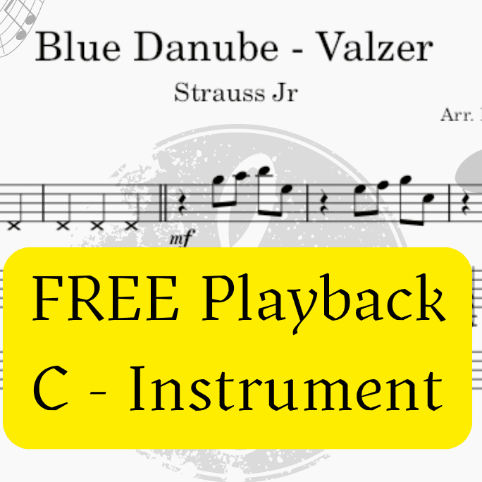 Danube Blue (Strauss Jr) + Mp3 Playback and Demo + Pdf Solo and Piano Parts (arr. Fabio Eduardo de Oliveira)