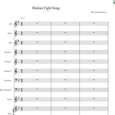 Haitian Fight Song (arr. Ryan Erik Adamsons (ASCAP))