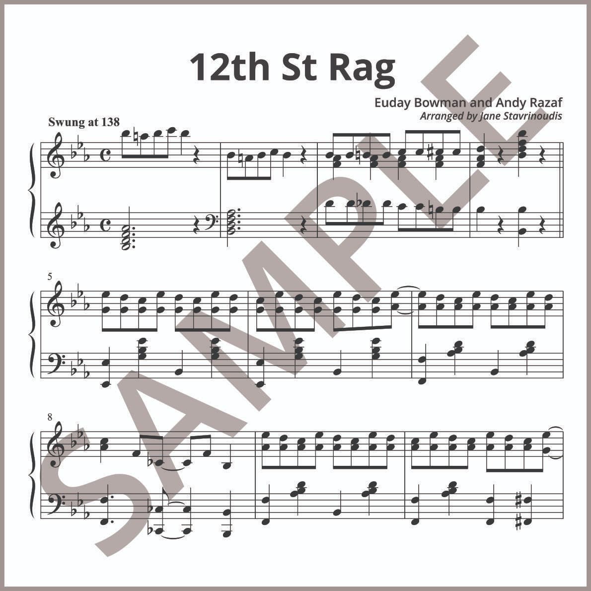 Twelfth Street Rag (vocal Version) (arr. Jane Stavrinoudis)