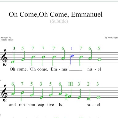 Oh Come Oh Come Emmanuel (Trad. Arr.) (arr. Jasmine Sasner)