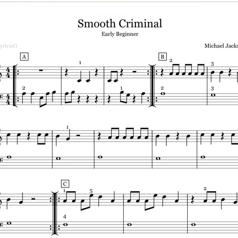 Smooth Criminal (arr. Emily Norris)