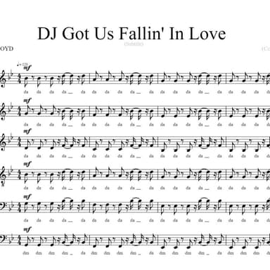 Dj Got Us Falling In Love  (Feat. Pitbull) (arr. JIM LOYD)