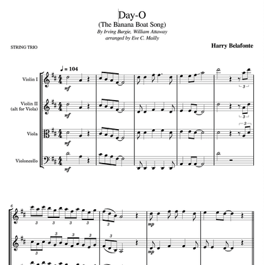 Day-o (the Banana Boat Song) (arr. Eve C. Mailly - Zene Strings)