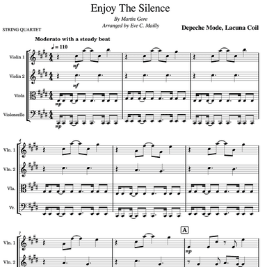 Enjoy The Silence (arr. Eve C. Mailly - Zene Strings)