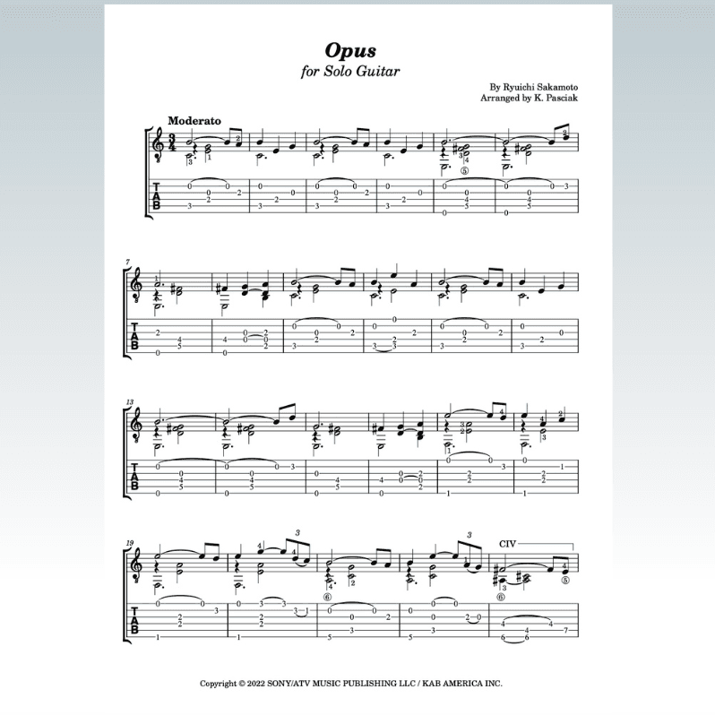 Opus (arr. Kenneth Pasciak)