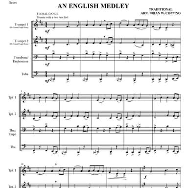 AN ENGLISH MEDLEY – BRASS QUARTET (arr. BRIAN W. COPPING)