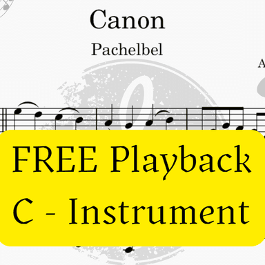 Canon Pachelbel + Free Mp3 Playback + Solo and Piano Parts (arr. Fabio Eduardo de Oliveira)