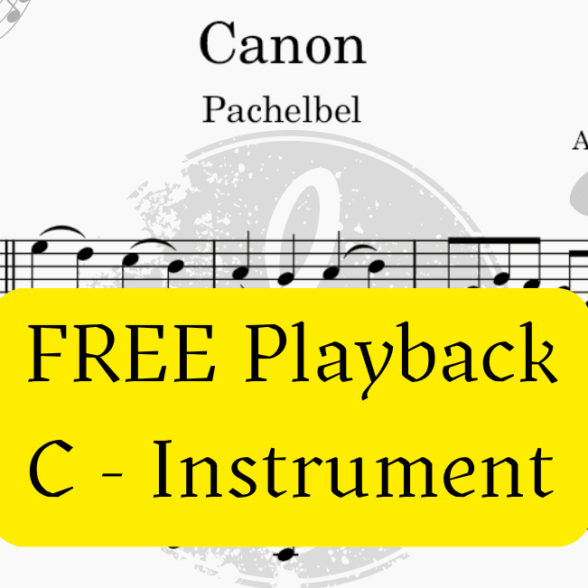 Canon Pachelbel + Free Mp3 Playback + Solo and Piano Parts (arr. Fabio Eduardo de Oliveira)