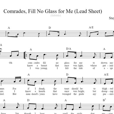 Comrades, Fill No Glass For Me (arr. B. Scott Christmas)
