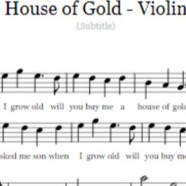 House of Gold - Violin