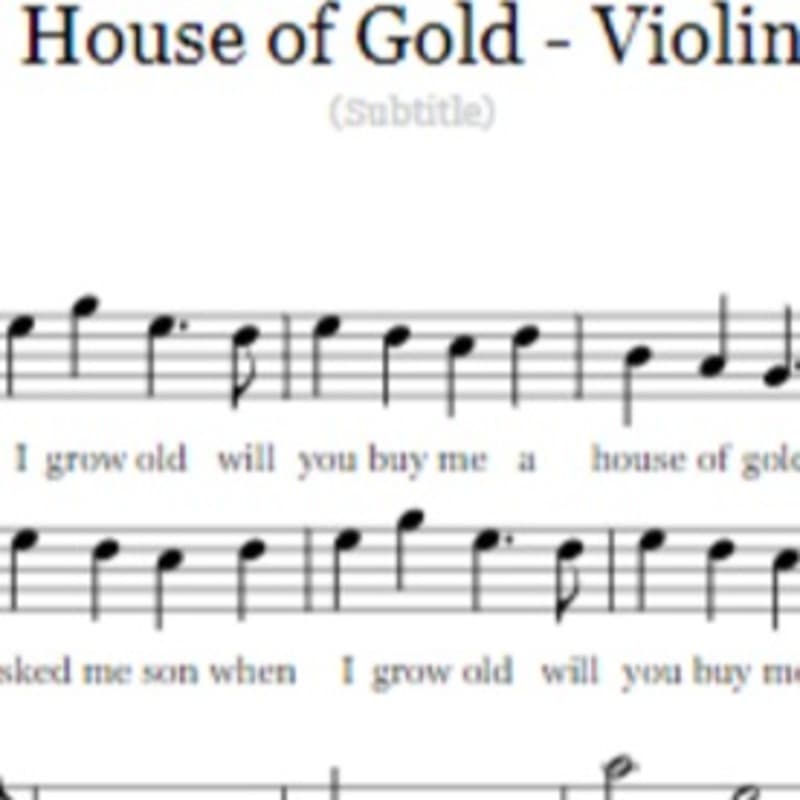 House of Gold - Violin