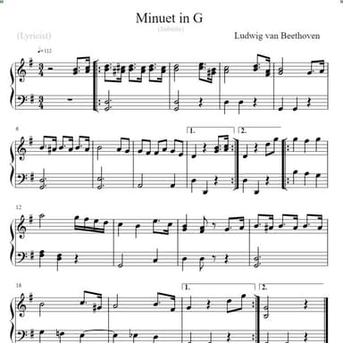 Minuet In G (arr. Linda Schooley)