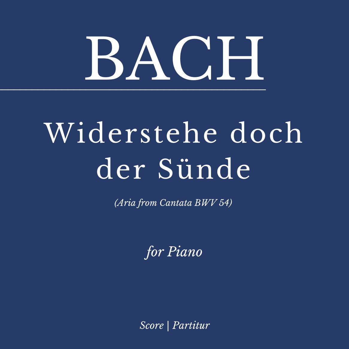 Widerstehe doch der Sünde (Aria from Cantata BWV 54) - as played by Vikingur Ólafsson - for Piano (arr. Flavio Regis Cunha)