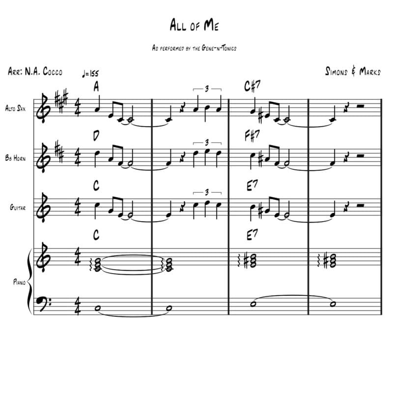 All Of Me (arr. Nicholas Cocco)