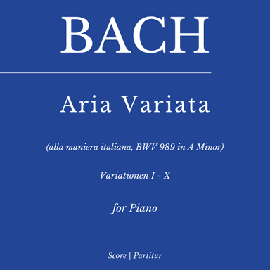 Aria Variata (alla maniera italiana) in A Minor, BWV 989 (COMPLETE) as played by Víkingur Ólafsson (arr. Flavio Regis Cunha)