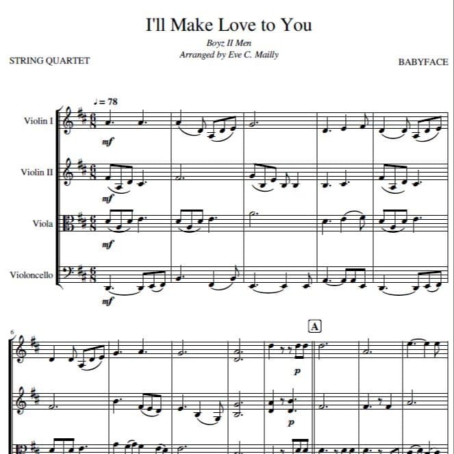 I'll Make Love To You (arr. Eve C. Mailly - Zene Strings)