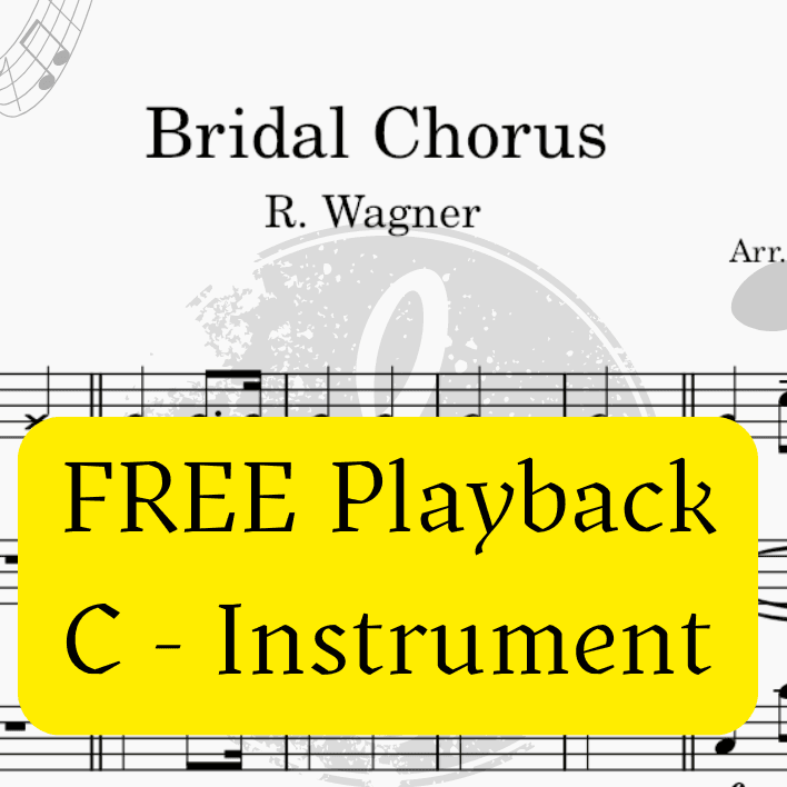 Wedding March Bridal Chorus - FREE Mp3 Playback + Solo and Piano Parts (arr. Fabio Eduardo de Oliveira)
