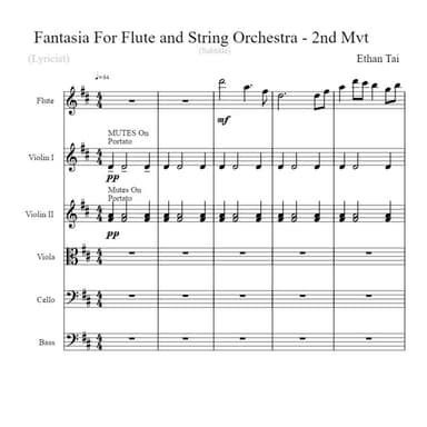 Fantasia For Flute and String Orchestra - 2nd Mvt