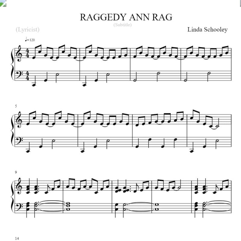 RAGGEDY ANN RAG