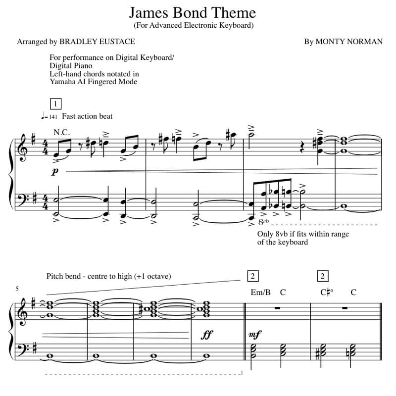 James Bond Theme (arr. Bradley Eustace)