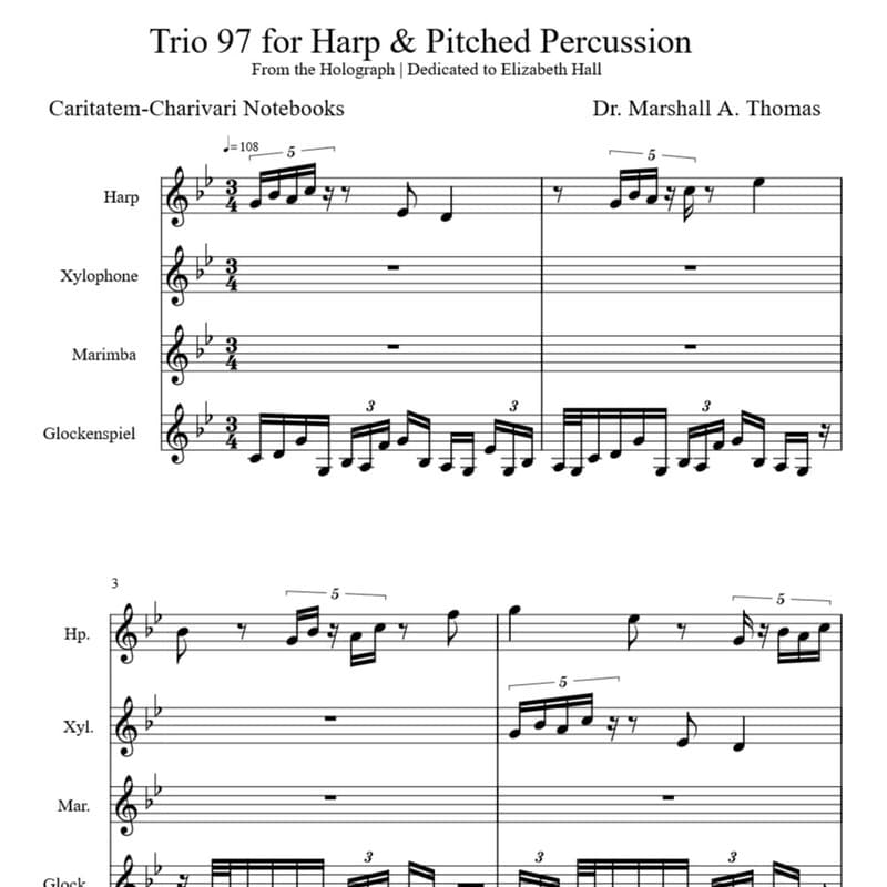 Trio 97 for Harp & Pitched Percussion