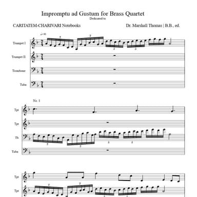 Impromptu ad Gustum for Brass Quartet