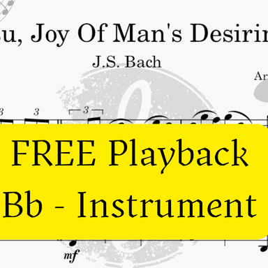 Jesu, Joy Of Men's Desiring (Bach) + FREE Playback + Pdf Solo and Piano Parts (arr. Fabio Eduardo de Oliveira)