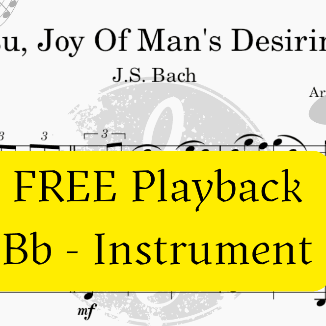 Jesu, Joy Of Men's Desiring (Bach) + FREE Playback + Pdf Solo and Piano Parts (arr. Fabio Eduardo de Oliveira)