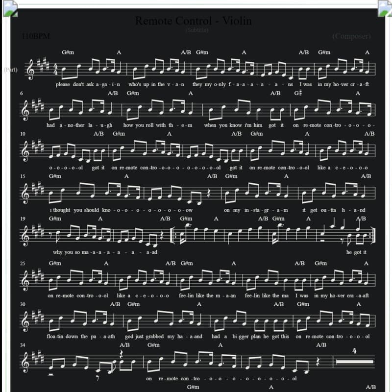 Remote Control - Violin