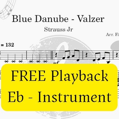 Danube Blue (Strauss Jr) + Mp3 Playback and Demo + Pdf Solo and Piano Parts (arr. Fabio Eduardo de Oliveira)