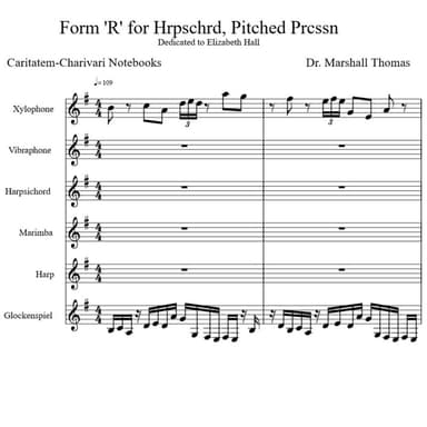 Form 'R' for Hrpschrd, Pitched Prcssn