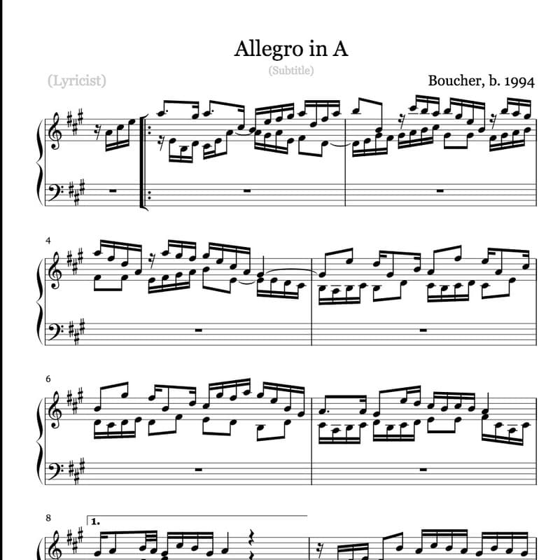 Allegro in A
