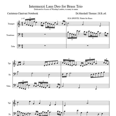 Intermezzi Laus Deo for Brass Trio