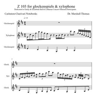 Z 103 for glockenspiels & xylophone