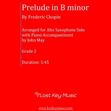 Prelude in B minor-Alto Saxophone with Piano Accompaniment (arr. John May)