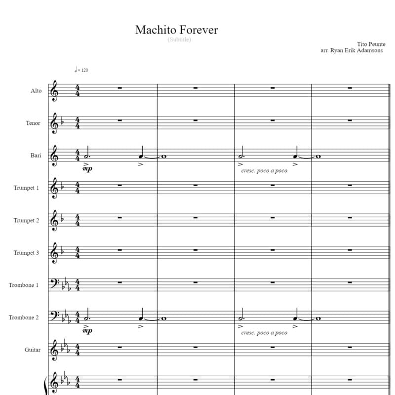 Machito Forever (arr. Ryan Erik Adamsons (ASCAP))