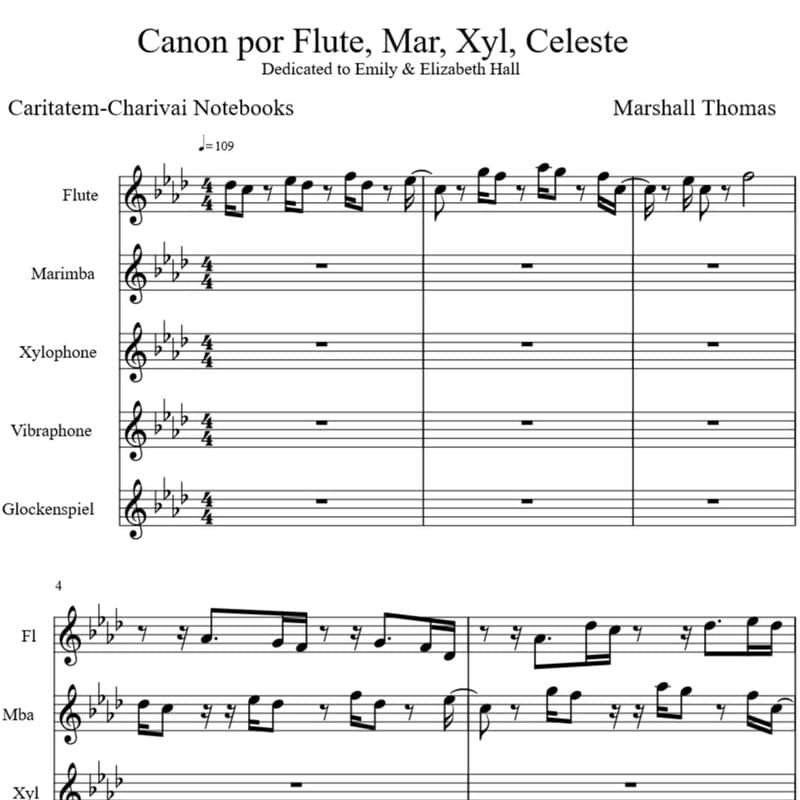 Canon por Flute & Pitched Percussion