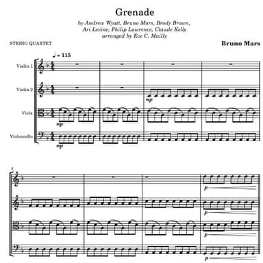 Grenade (arr. Eve C. Mailly - Zene Strings)