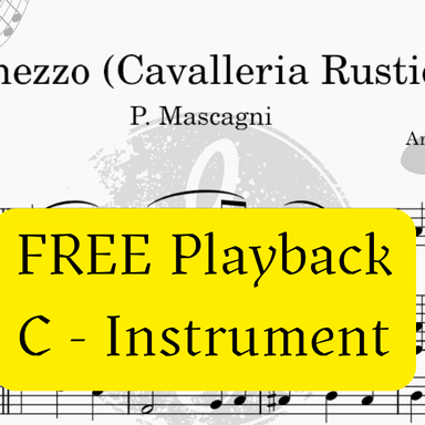 Intermezzo (Cavalleria Rusticana)  - FREE Mp3 Playback + PDF Solo and Piano Parts (arr. Fabio Eduardo de Oliveira)