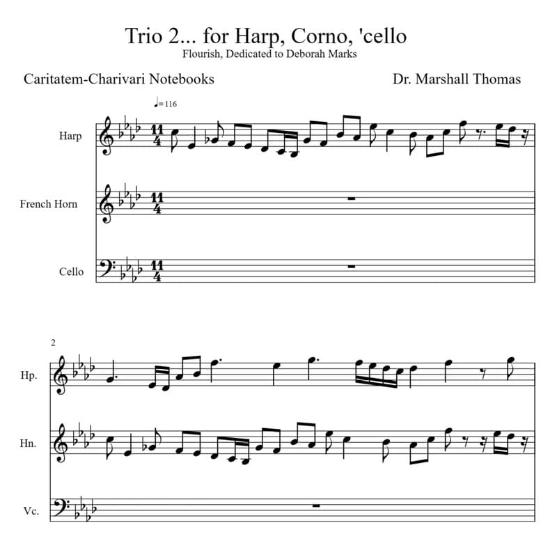 Trio 2... for Harp, Corno, 'cello