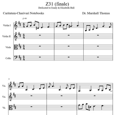 Z 31 (finale) for String Quartet