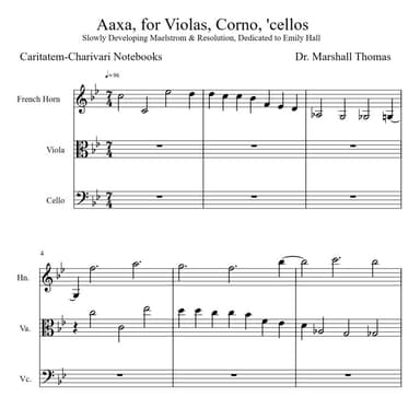 Aaxa, for Violas, Corno, 'cellos