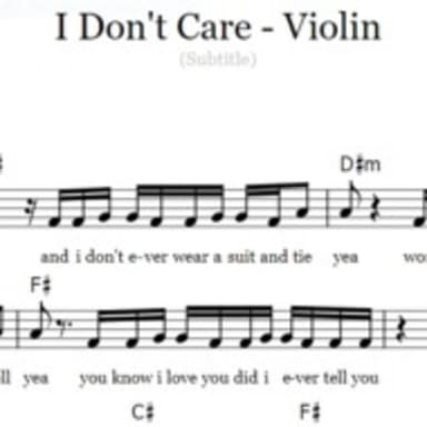 I Don't Care - Violin