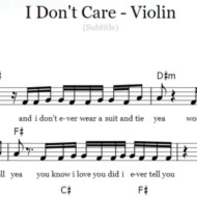 I Don't Care - Violin