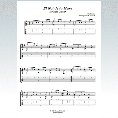 El Noi de la Mare (for Solo Guitar) (arr. Kenneth Pasciak)