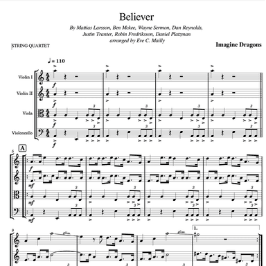 Believer (arr. Eve C. Mailly - Zene Strings)