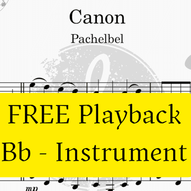 Canon Pachelbel + Free Mp3 Playback + Solo and Piano Parts (arr. Fabio Eduardo de Oliveira)